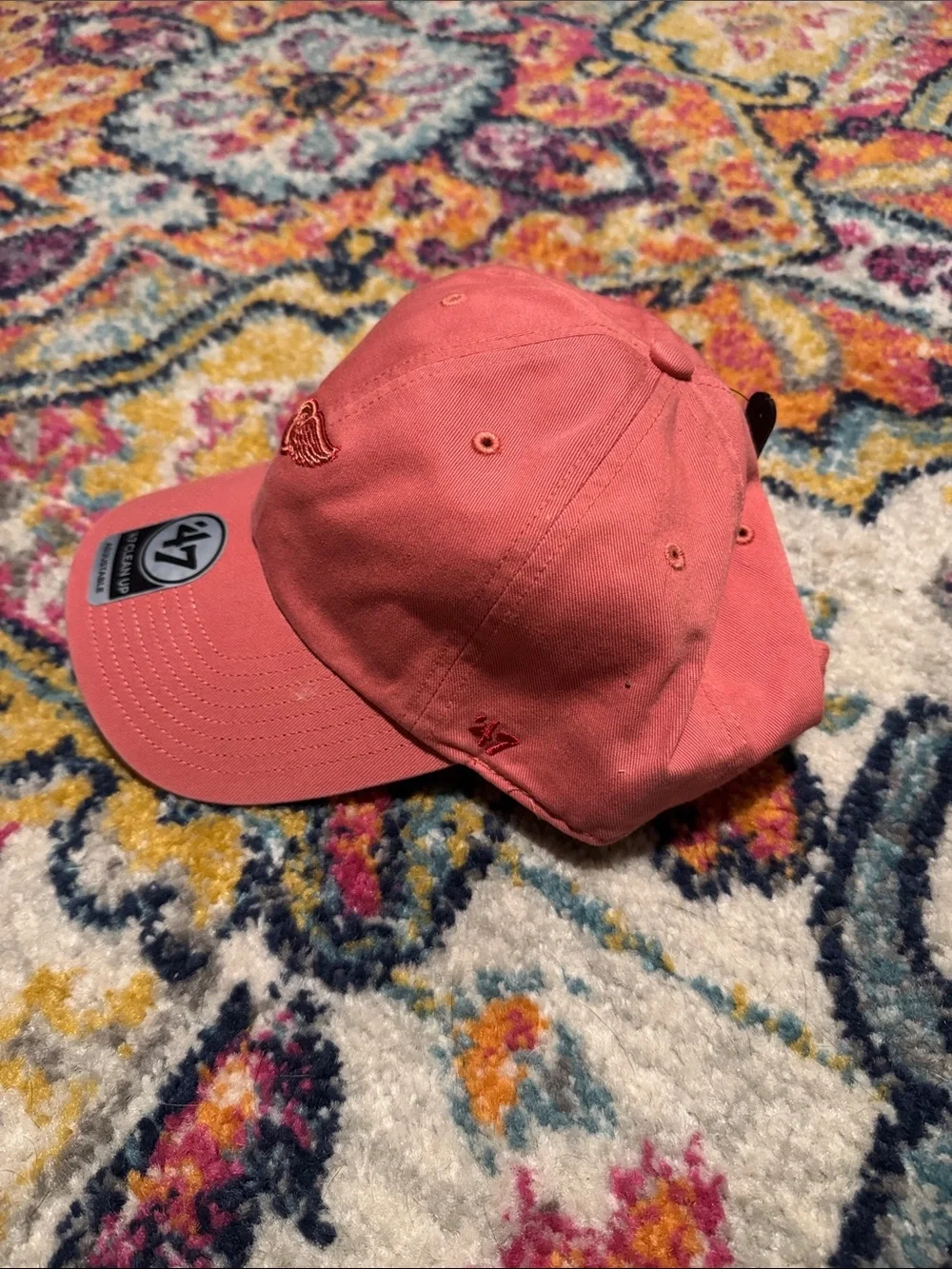 '47 Clean Up Detroit Red Wings Coral Adjustable Cap